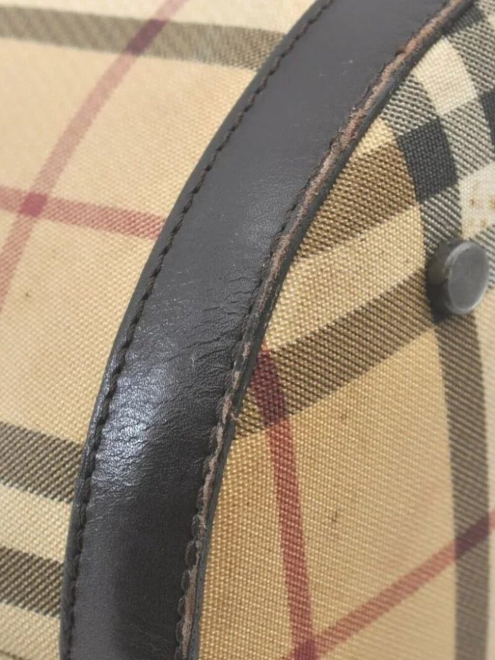 Authentic Burberry Nova Check Shoulder HandBag PVc - Picture 8 of 9